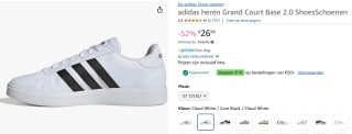 adidas Sportswear Grand Court voor €26,60 bij Amazon