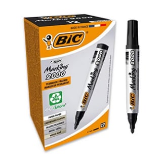 12 Unidades BIC Marking Rotuladores Permanentes 2000 ECOlutions punta Media por 7,89€