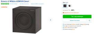Bowers & Wilkins ASW608 Zwart voor €449 bij Coolblue