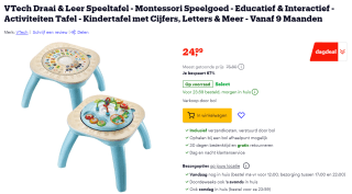 VTech Draai & Leer Speeltafel voor €24,99 bij Bol