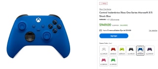 Control Xbox One Series X/S Shock Blue por $749 en Walmart con cupón