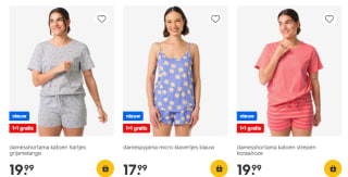 1+1 gratis op alle dames nachtmode bij de Hema