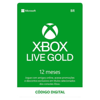 Gift Card da Xbox Live Gold de 12 meses - R$ 179,99