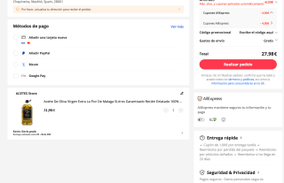 Aceite 5L de Oliva Virgen Extra Flor de Malaga por solo 27,98€