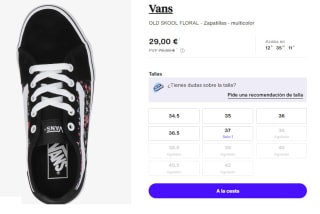 Zapatillas de Mujer Vans OLD SKOOL FLORAL por 29€