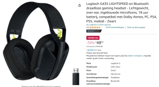 Logitech G435 Lightspeed Wireless Gaming Headset Zwart voor €48,90 bij Amazon