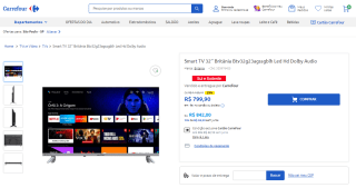 Smart TV da Britânia de 32 polegadas - R$ 799,90