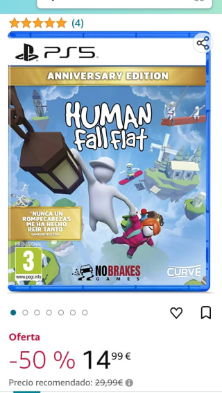 Human. Fall Flat - Anniversary Edition - Playstation 5 por 14,99€.