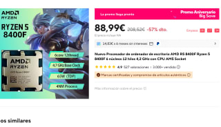 Procesador AMD Ryzen 5 8400F 4.2/4.7GHz Box por 88,99€