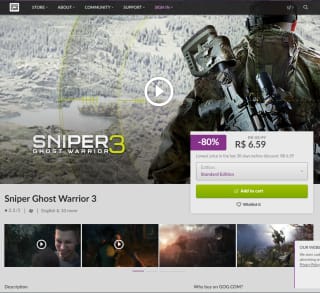 Jogo: Sniper Ghost Warrior 3 - R$ 6,59