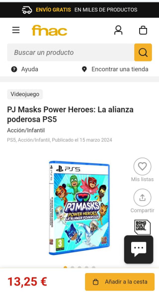 PJ Mask Power Heroes: La Alianza Poderosa PS5 por 13,25€ (socios)