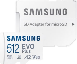 Samsung EVO Plus 512GB MicroSDXC 130MB/s + SD adapter voor €31,99 bij bol.com