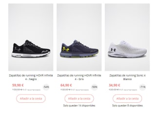 Calzado Under Armour desde solo 5,90€ chollazo y 3 pares calcetines por 3,99€