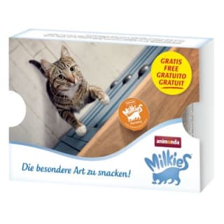 Gratis 4 x 15 g Animonda Milkies Kattensnoepjes bij je bestelling dmv de code bij Zooplus