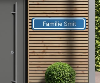 Straatnaambordje 34x15 cm met code nu €9,99 + gratis verzending