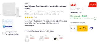 Tot 35% korting op smart thermostaten en radiatorknoppen