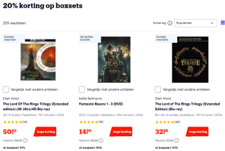 20% tot 50% korting op DVD en Blu-Ray boxsets bij Bol