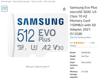 Buy a Samsung Evo Plus micro SD cards for £24.80 at Amazon
