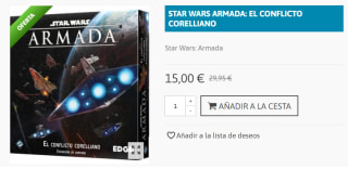 Juego de Mesa Star Wars: Armada - El Conflicto Corelliano por 15€