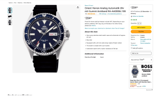 Reloj Orient Kamasu por solo 204,89€