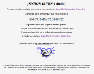 Muestras gratis de Super Multi-Corrective Cream de Kiehls