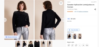 Sweater Aplicación Lentejuelas en Cuerpo por $7.490