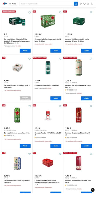 3×2 Las Mejores Ofertas en Cervezas en Carrefour.
