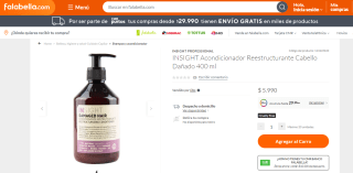 Acondicionador reestructurante Insight 400 ml para cabello dañado por $5.990