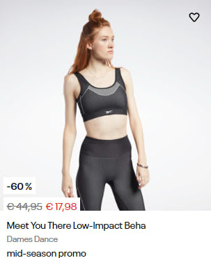 Tot 60% korting in de Reebok outlet