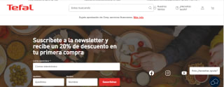 20% descuento para tu primera compra desde Tefal