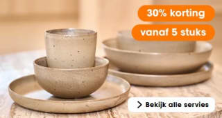Tot 30% stapelkorting op servies bij Kwantum