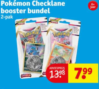Pokémon Cheklane boosterkaarten voor €7,99 bij Kruidvat