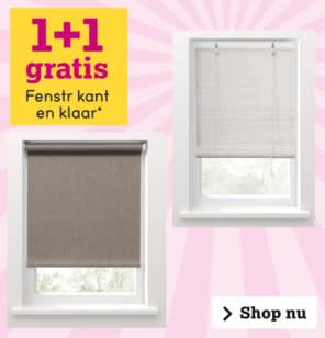 1+1 gratis op Fenstr kant en klaar rolgordijnen bij Leen Bakker