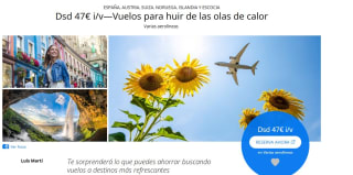Vuelos para huir de las olas de calor desde 47€ I/V