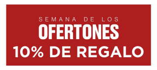 10% descuento EXTRA Del 14 al 21 de marzo por compras superiores a 20€