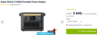ANKER C1000 (PowerHouse 1056Wh) Powerstation voor €649 bij Solarpowersupply
