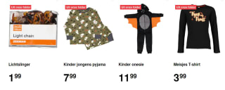 Diverse Halloween kleding en andere spulletjes vanaf €0,99 bij de Zeeman