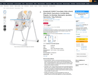 Trona Kinderkraft YUMMY Bebé por solo 64,60€