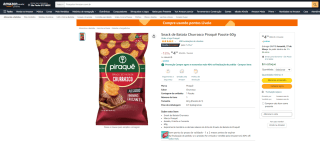 Snack de Batata Churrasco da Piraquê de 60g - R$ 4,95