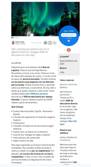 -50% de Descuento en Laponia.