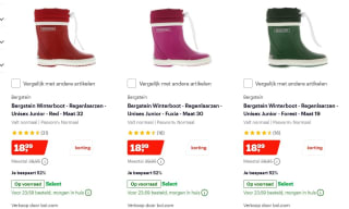 Diverse Bergstein kids laarzen voor €18,99 bij Bol.com