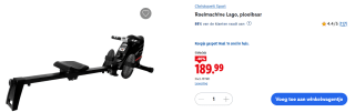 Plooibare roeimachine Lago voor €189,99 euro bij Lidl
