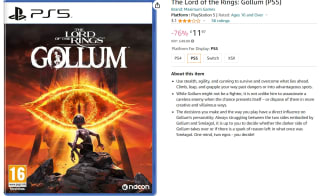 PS5 The Lord of the Rings: Gollum voor €17,61 bij Amazon