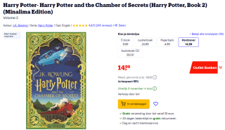 Harry Potter and the Chamber of Secrets Minalima Edition voor €14,99 bij Bol