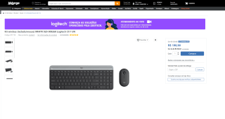 Kit Wireless com teclado e mouse MK470 - R$ 199,90