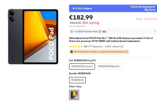 Xiaomi POCO Pad WiFi 8GB/256GB voor €182,99 bij Aliexpress