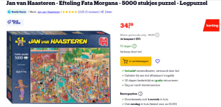 Jan Van Haasteren puzzel fata morgana 5000 stukjes voor €34,29 bij Bol