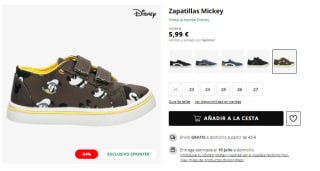 Zapatillas Mickey, Spiderman niño por solo 4,39€ y mas modelos corred