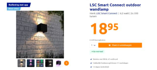 LSC Smart Connect outdoor wandlamp 2x 330 lumen voor €18,95 bij de Action