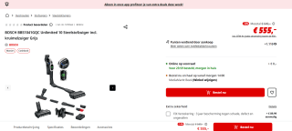 Bosch - Unlimited 10 - BBS1041GQC - Steelstofzuiger voor €455 na cashback bij de Mediamarkt